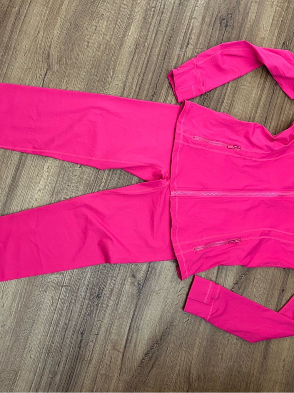 lululemon athletica Hot Pink Full-Zip Hoodie and Leggings Set